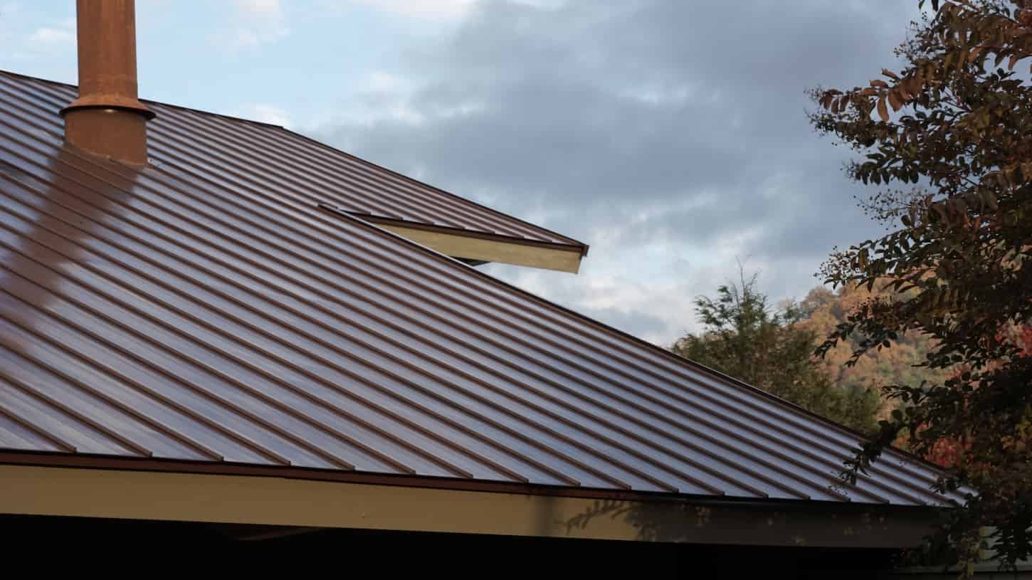 An image of a Beautiful brown metal roof.
