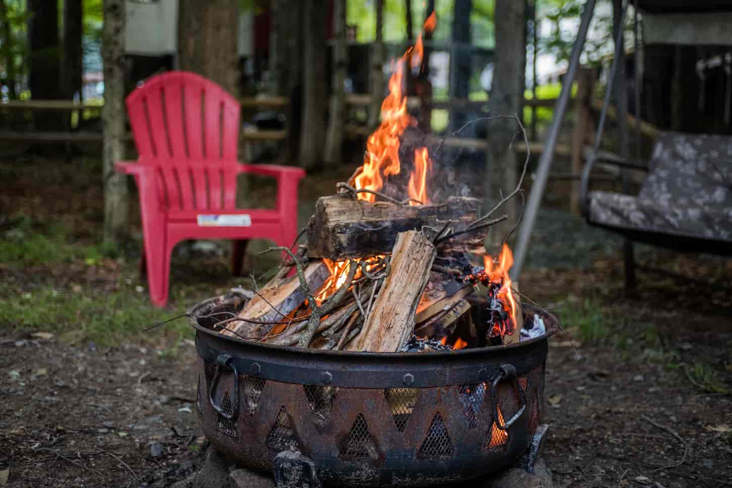 An image of a Fire pit on a campfire site.