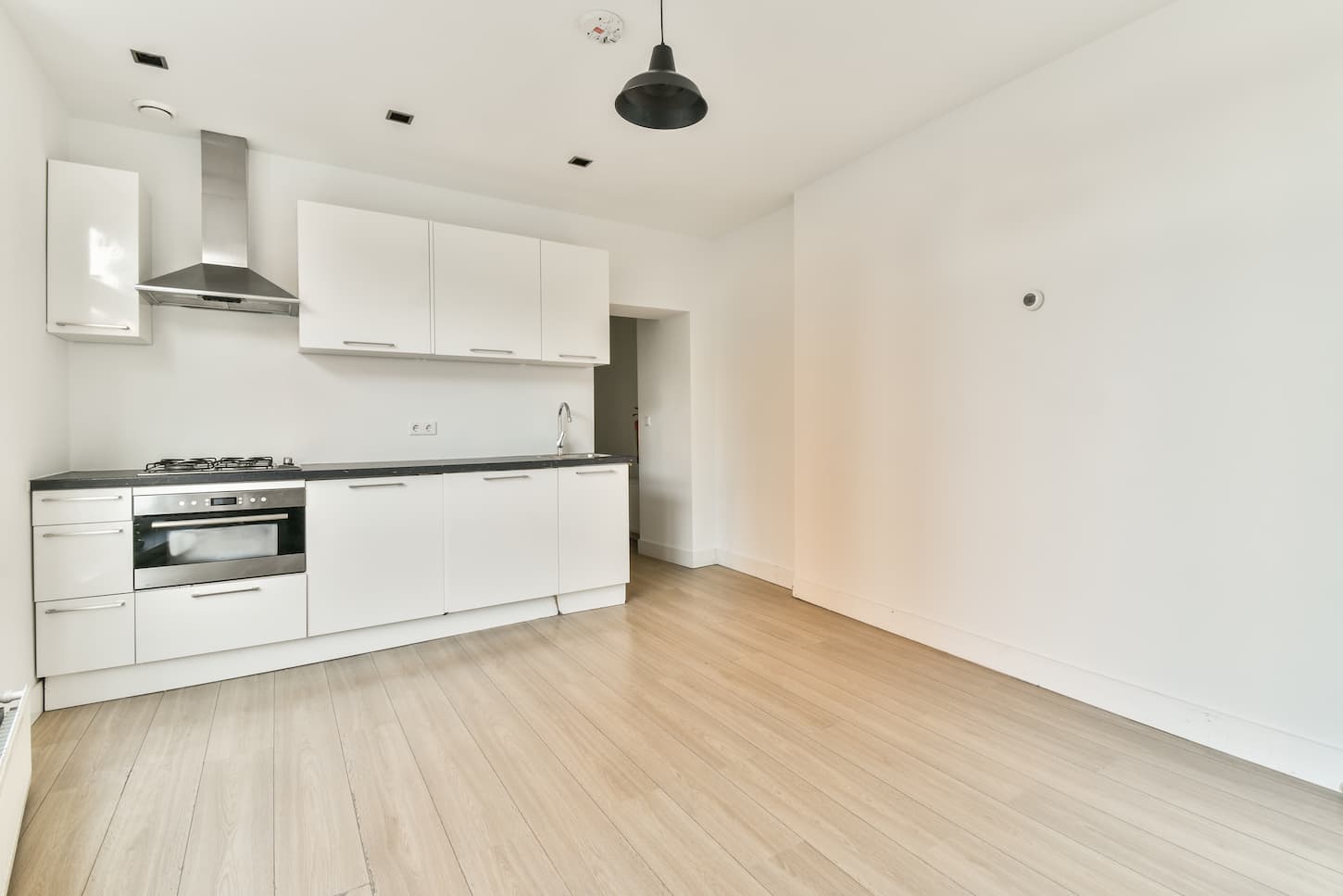 An image of a Daylight kitchen area in a minimalist style.