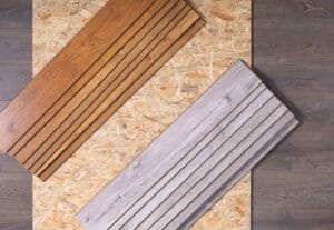 An image of Laminate floor on wood background texture. Wooden laminate floor